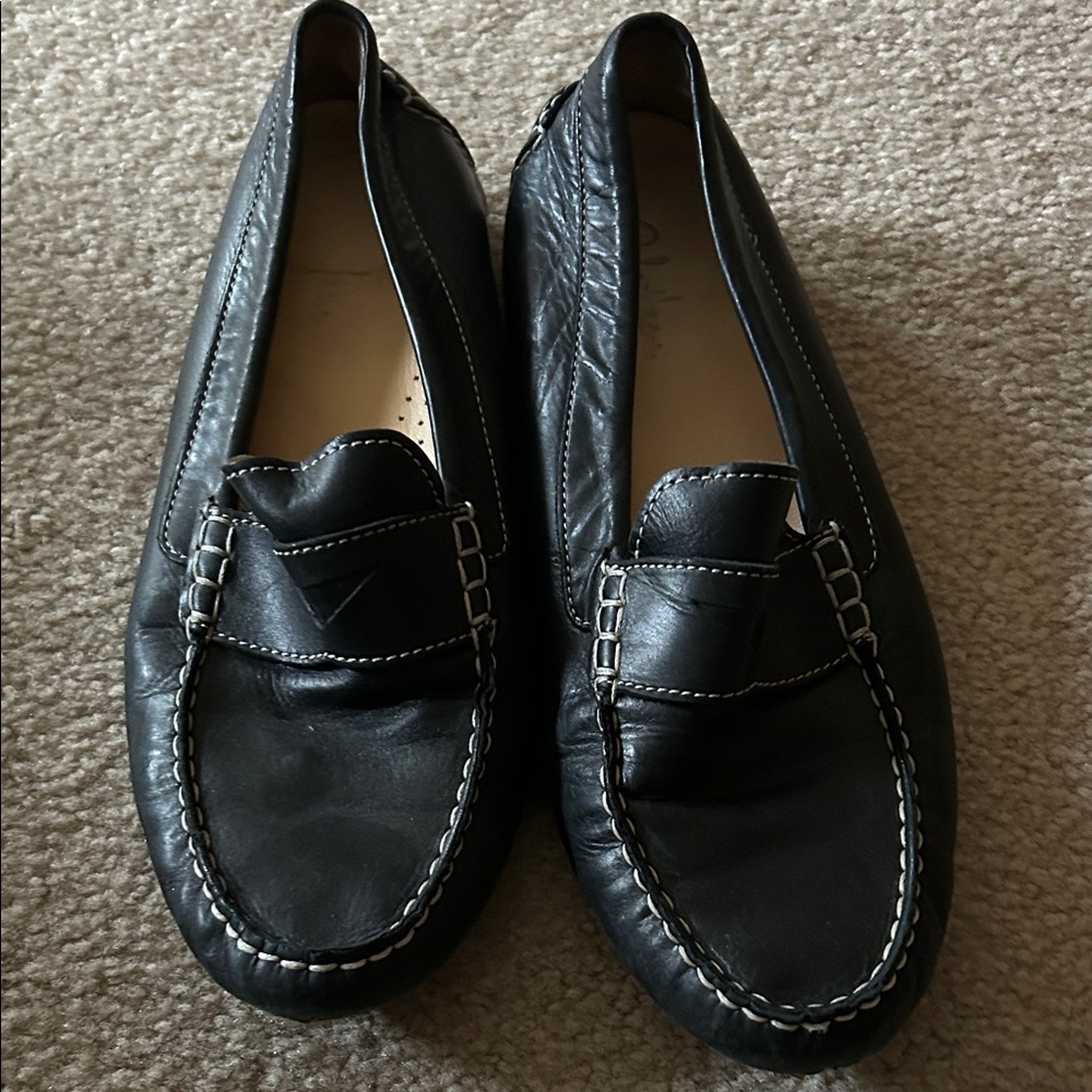 Cole Hann Black Leather Loafers 7.5
